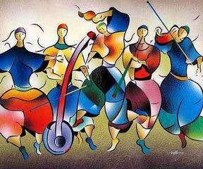 Abstract B oil painting