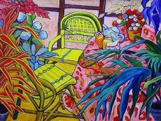 Abstract B oil painting