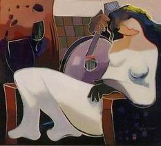 Abstract B oil painting