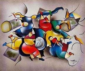 Abstract B oil painting