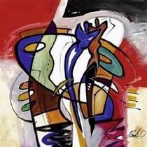 Abstract B oil painting