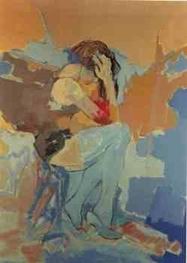 Abstract B oil painting