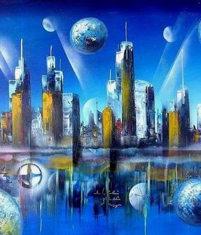 Abstract B oil painting