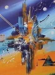 Abstract B oil painting