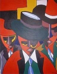 Abstract B oil painting