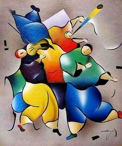 Abstract B oil painting