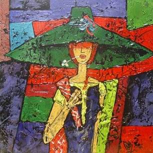 Abstract B oil painting