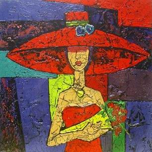 Abstract B oil painting