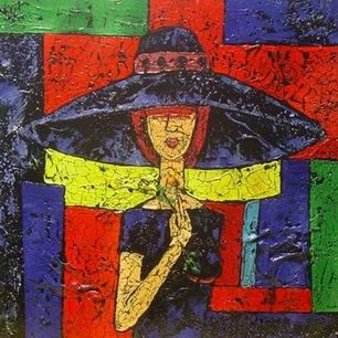 Abstract B oil painting