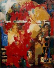 Abstract B oil painting