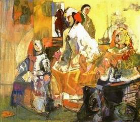 Abstract B oil painting