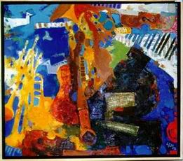 Abstract B oil painting