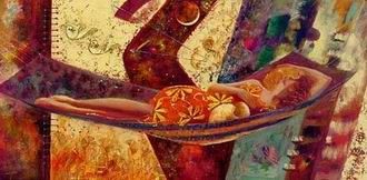 Abstract B oil painting