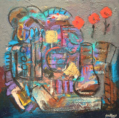 Abstract C oil painting