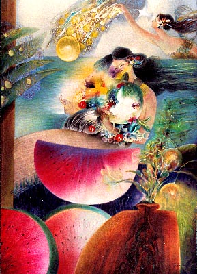 Abstract C oil painting