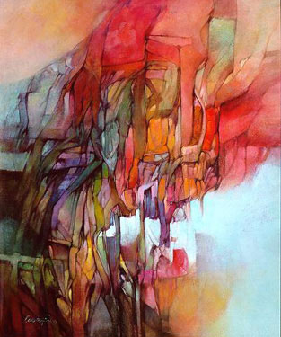 Abstract C oil painting