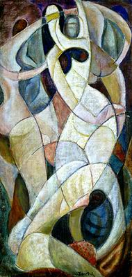 Abstract C oil painting