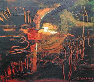 Abstract C oil painting