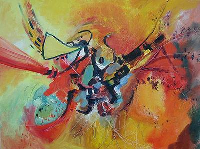 Abstract C oil painting