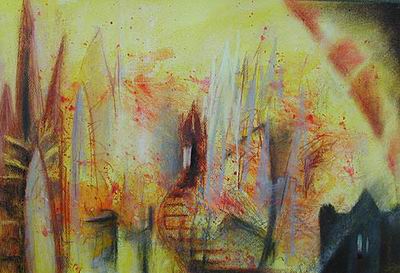 Abstract C oil painting