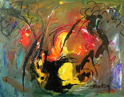 Abstract C oil painting