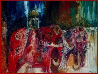 Abstract C oil painting