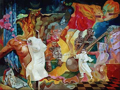 Abstract C oil painting