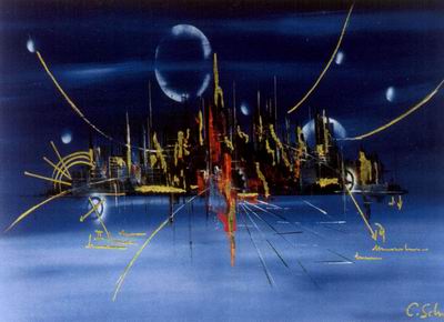 Abstract C oil painting