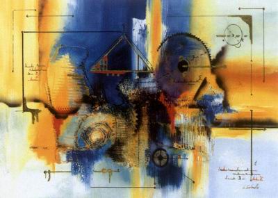 Abstract C oil painting