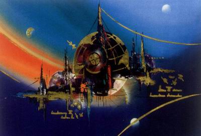 Abstract C oil painting