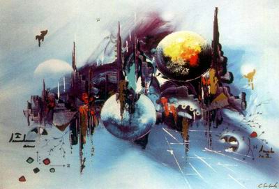 Abstract C oil painting