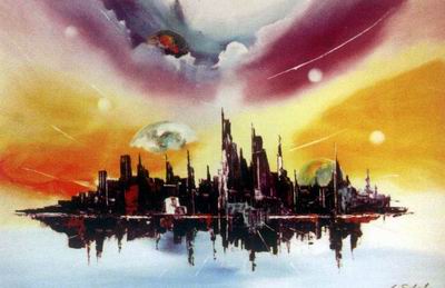 Abstract C oil painting