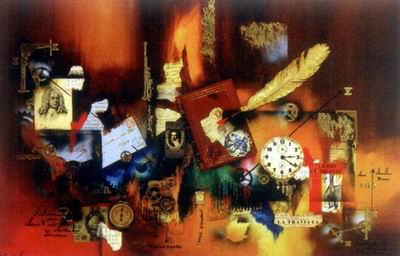 Abstract C oil painting