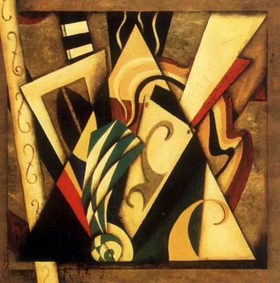 Abstract C oil painting