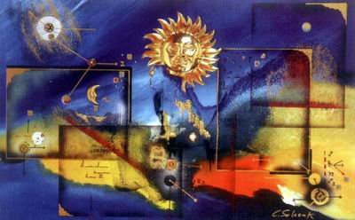 Abstract C oil painting