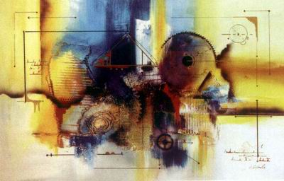 Abstract C oil painting