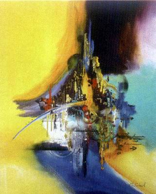 Abstract C oil painting