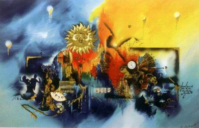 Abstract C oil painting