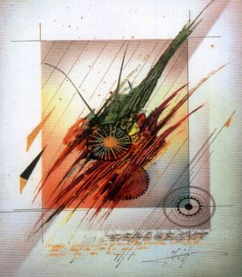 Abstract C oil painting