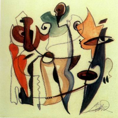 Abstract C oil painting