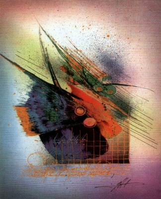 Abstract C oil painting