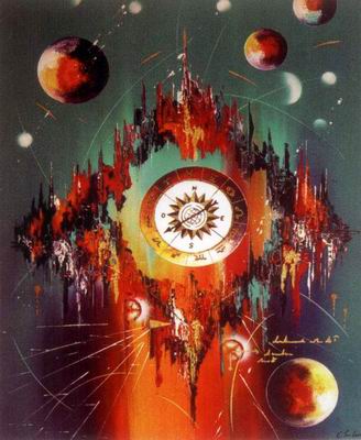 Abstract C oil painting