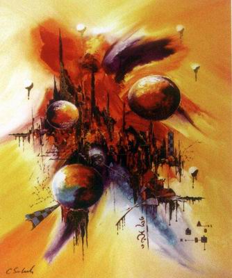 Abstract C oil painting