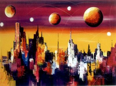 Abstract C oil painting