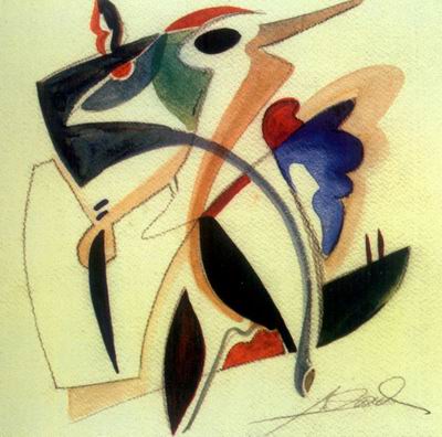 Abstract C oil painting