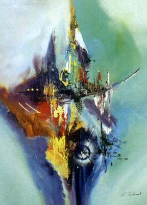 Abstract C oil painting