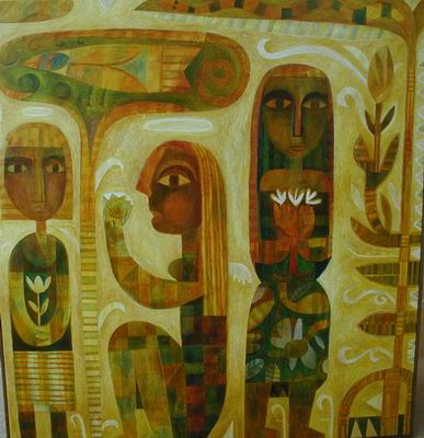 Abstract C oil painting