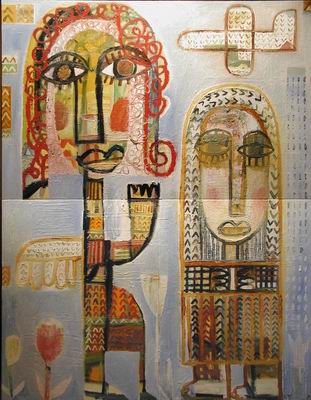 Abstract C oil painting