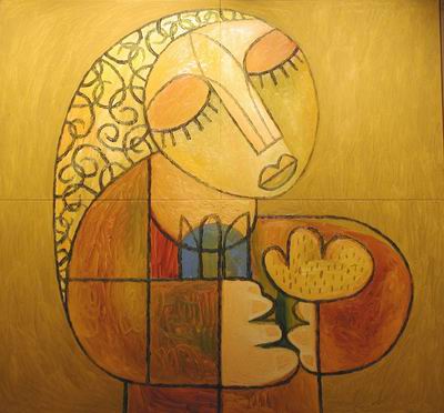 Abstract C oil painting