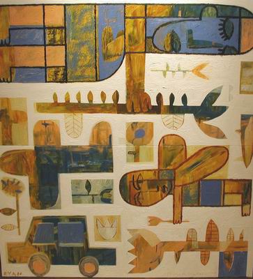 Abstract C oil painting